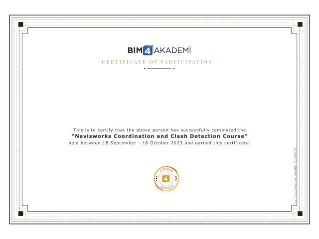 BIM4AKADEMİ | Navisworks Coordination and Clash Detection Başarı Sertifikası
